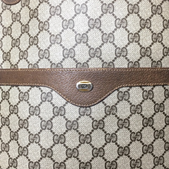 Gucci authentic brown monogram coated canvas tote bag - Picture 16 of 16